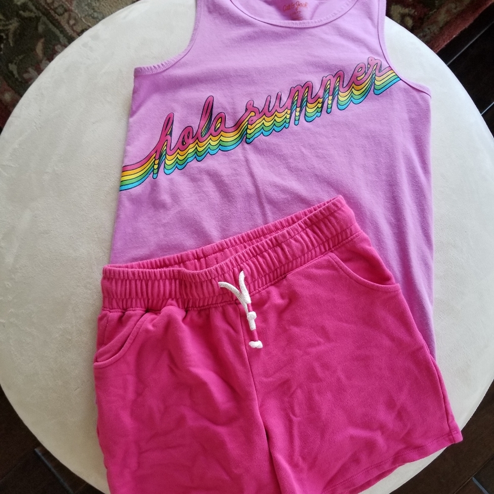 Girls Sz 10/12 Cat & Jack Short Outfit